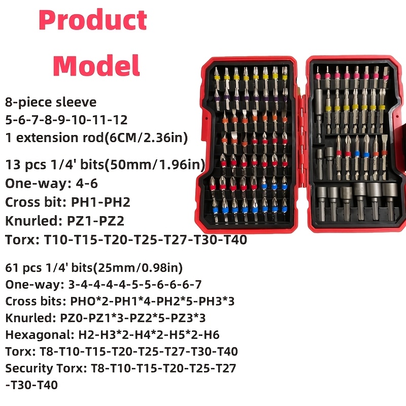 83Pcs Screwdriver Bit Set Impa - Tool Set 评论和价格