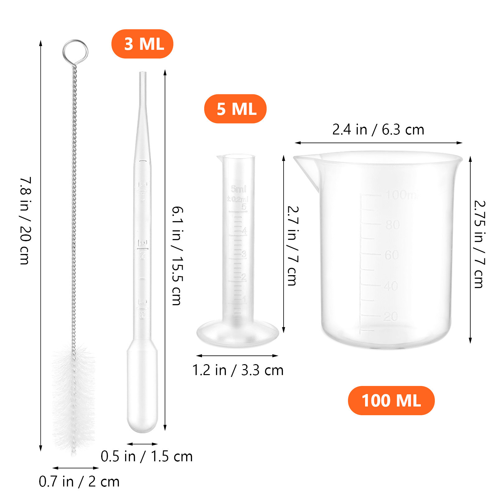 1 Set Plastic Graduated Cylind - Tools Youtube 评论和价格