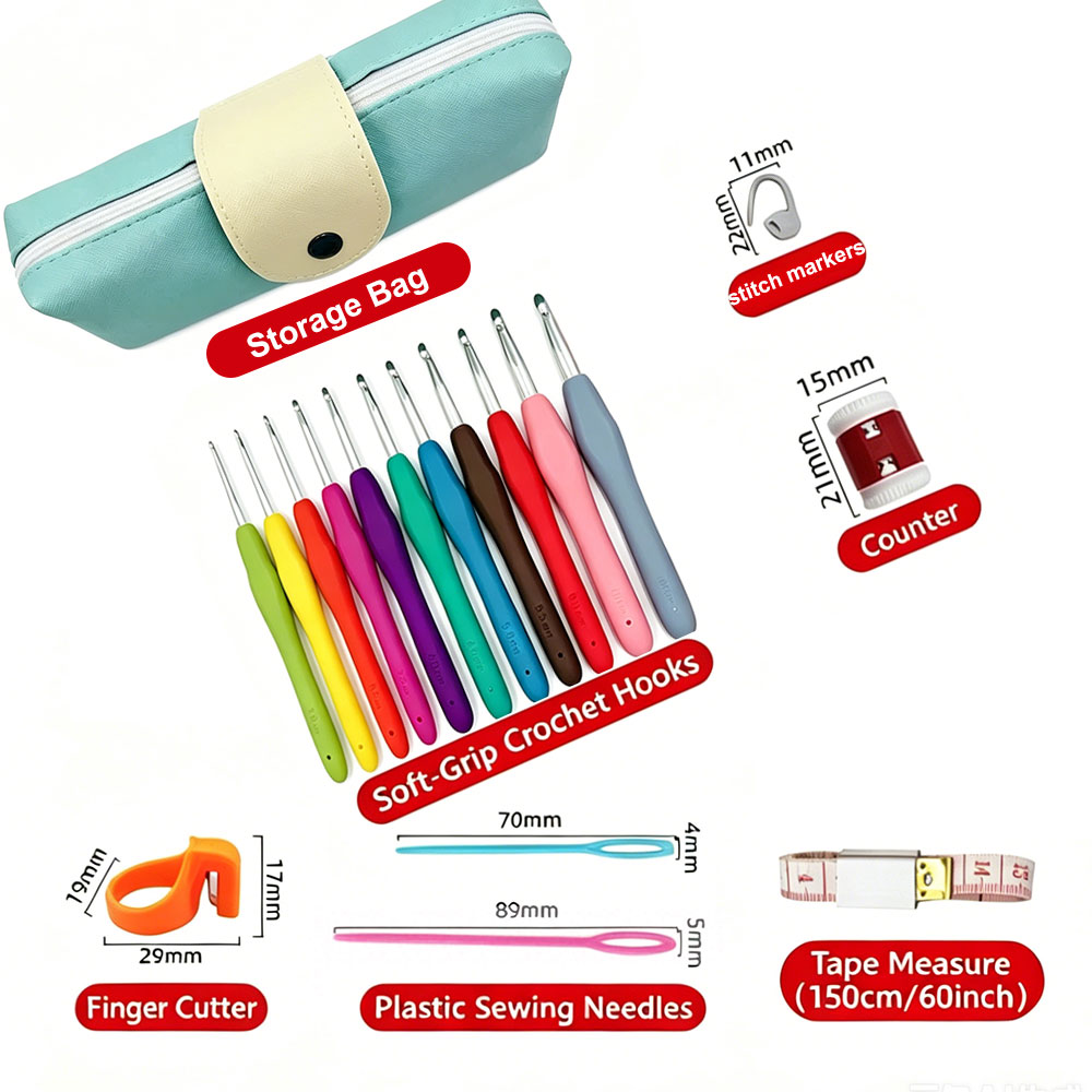 37pcs Crochet Hooks Kits with  - Tool Set 评论和价格